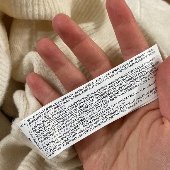 Mango MNG nude plush knit crewneck sweater with cutout at back size L - Picture 10 of 11